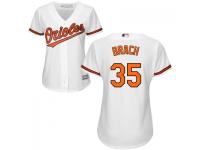 MLB Baltimore Orioles #35 Brad Brach Women White Cool Base Jersey