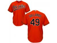 MLB Baltimore Orioles #49 Yovani Gallardo Men Orange Cool Base Jersey