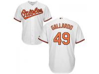 MLB Baltimore Orioles #49 Yovani Gallardo Men White Cool Base Jersey