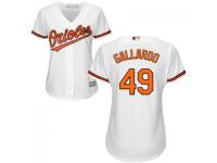MLB Baltimore Orioles #49 Yovani Gallardo Women White Cool Base Jersey