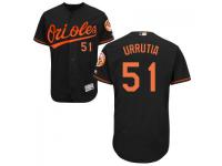 MLB Baltimore Orioles #51 Henry Urrutia Men Black Authentic Flexbase Collection Jersey
