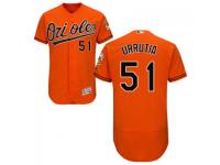 MLB Baltimore Orioles #51 Henry Urrutia Men Orange Authentic Flexbase Collection Jersey