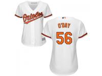 MLB Baltimore Orioles #56 Darren O'Day Women White Cool Base Jersey