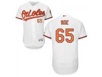 MLB Baltimore Orioles #65 Chaz Roe Men White Authentic Flexbase Collection Jersey