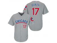 MLB Chicago Cubs #17 Matt Garza Men Fashion Cool Base Grey Jerseys