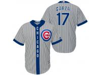 MLB Chicago Cubs #17 Matt Garza Men Fashion Grey Cool Base Jerseys
