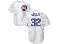 MLB Chicago Cubs #32 Dallas Beeler Men White Cool Base Jersey
