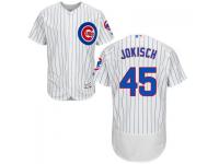 MLB Chicago Cubs #45 Eric Jokisch Men White Authentic Flexbase Collection Jersey