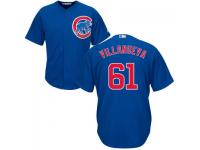 MLB Chicago Cubs #61 Christian Villanueva Men Blue Cool Base Jersey