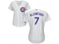 MLB Chicago Cubs #7 Arismendy Alcantara Women White Cool Base Jersey
