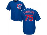MLB Chicago Cubs #75 Jeimer Candelario Men Blue Cool Base Jersey