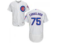 MLB Chicago Cubs #75 Jeimer Candelario Men White Authentic Flexbase Collection Jersey