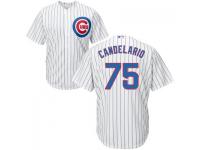 MLB Chicago Cubs #75 Jeimer Candelario Men White Cool Base Jersey