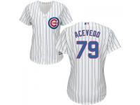 MLB Chicago Cubs #79 Andury Acevedo Women White Cool Base Jersey