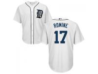 MLB Detroit Tigers #17 Andrew Romine Men White Cool Base Jersey