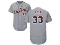 MLB Detroit Tigers #33 Steven Moya Men Grey Authentic Flexbase Collection Jersey