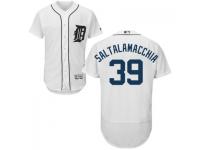 MLB Detroit Tigers #39 Jarrod Saltalamacchia Men White Authentic Flexbase Collection Jersey