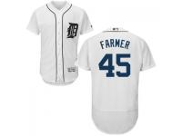MLB Detroit Tigers #45 Buck Farmer Men White Authentic Flexbase Collection Jersey