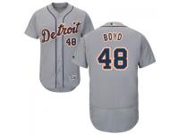 MLB Detroit Tigers #48 Matt Boyd Men Grey Authentic Flexbase Collection Jersey