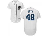 MLB Detroit Tigers #48 Matt Boyd Men White Authentic Flexbase Collection Jersey