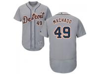 MLB Detroit Tigers #49 Dixon Machado Men Grey Authentic Flexbase Collection Jersey