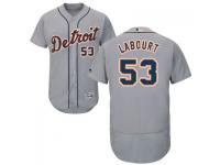 MLB Detroit Tigers #53 Jairo Labourt Men Grey Authentic Flexbase Collection Jersey