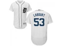 MLB Detroit Tigers #53 Jairo Labourt Men White Authentic Flexbase Collection Jersey