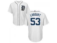 MLB Detroit Tigers #53 Jairo Labourt Men White Cool Base Jersey