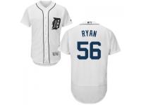 MLB Detroit Tigers #56 Kyle Ryan Men White Authentic Flexbase Collection Jersey