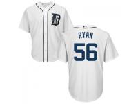 MLB Detroit Tigers #56 Kyle Ryan Men White Cool Base Jersey