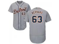 MLB Detroit Tigers #63 Wynton Bernard Men Grey Authentic Flexbase Collection Jersey