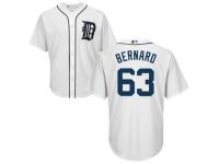 MLB Detroit Tigers #63 Wynton Bernard Men White Cool Base Jersey
