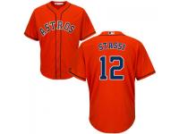 MLB Houston Astros #12 Max Stassi Men Orange Cool Base Jersey
