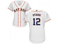 MLB Houston Astros #12 Max Stassi Women White Cool Base Jersey