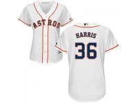 MLB Houston Astros #36 Will Harris Women White Cool Base Jersey