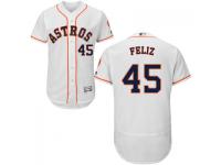 MLB Houston Astros #45 Michael Feliz Men White Authentic Flexbase Collection Jersey