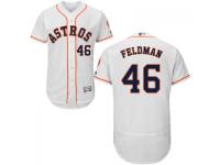 MLB Houston Astros #46 Scott Feldman Men White Authentic Flexbase Collection Jersey