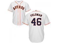 MLB Houston Astros #46 Scott Feldman Men White Cool Base Jersey