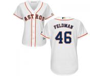 MLB Houston Astros #46 Scott Feldman Women White Cool Base Jersey
