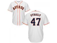 MLB Houston Astros #47 Dan Straily Men White Cool Base Jersey