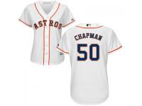 MLB Houston Astros #50 Kevin Chapman Women White Cool Base Jersey