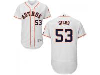 MLB Houston Astros #53 Ken Gile Men White Authentic Flexbase Collection Jersey