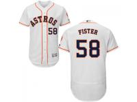 MLB Houston Astros #58 Doug Fister Men White Authentic Flexbase Collection Jersey