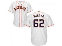 MLB Houston Astros #62 Juan Minaya Men White Cool Base Jersey