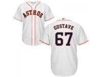 MLB Houston Astros #67 Jandel Gustave Men White Cool Base Jersey