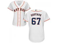 MLB Houston Astros #67 Jandel Gustave Women White Cool Base Jersey