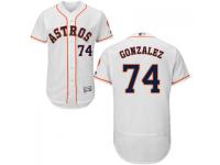 MLB Houston Astros #74 Alfredo Gonzalez Men White Authentic Flexbase Collection Jersey