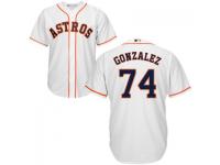 MLB Houston Astros #74 Alfredo Gonzalez Men White Cool Base Jersey
