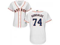 MLB Houston Astros #74 Alfredo Gonzalez Women White Cool Base Jersey