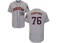 MLB Houston Astros #76 Nolan Fontana Men Grey Authentic Flexbase Collection Jersey